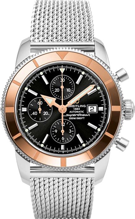 breitling superocean heritage chronograph 46 u1332012 b908-757p|Breitling Superocean Heritage Chronograph 46 RARE Rose .